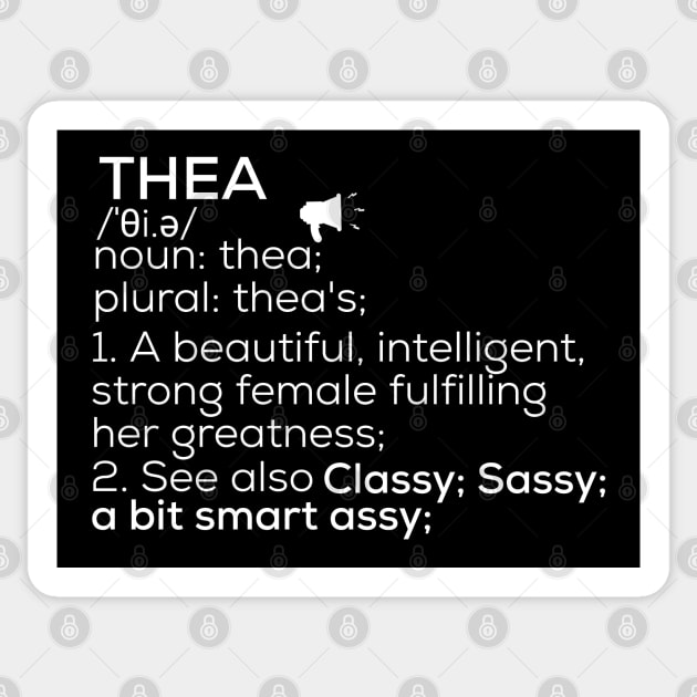 Thea Name Thea Definition Thea Female Name Thea Meaning Sticker by TeeLogic